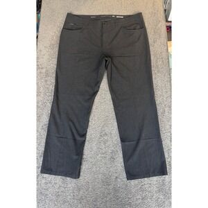 ALBERTO CERAMICA Men‎  Pants Comfort Fit Charcoal Gray Flat Front Trousers SZ 58